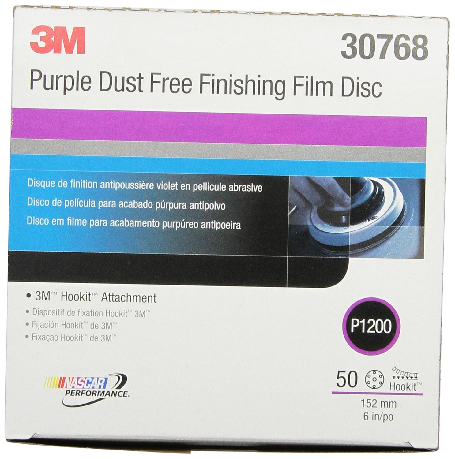 Purple Finishing Film Abrasive Disc, 6 in, P2000, 50 Discs J257
