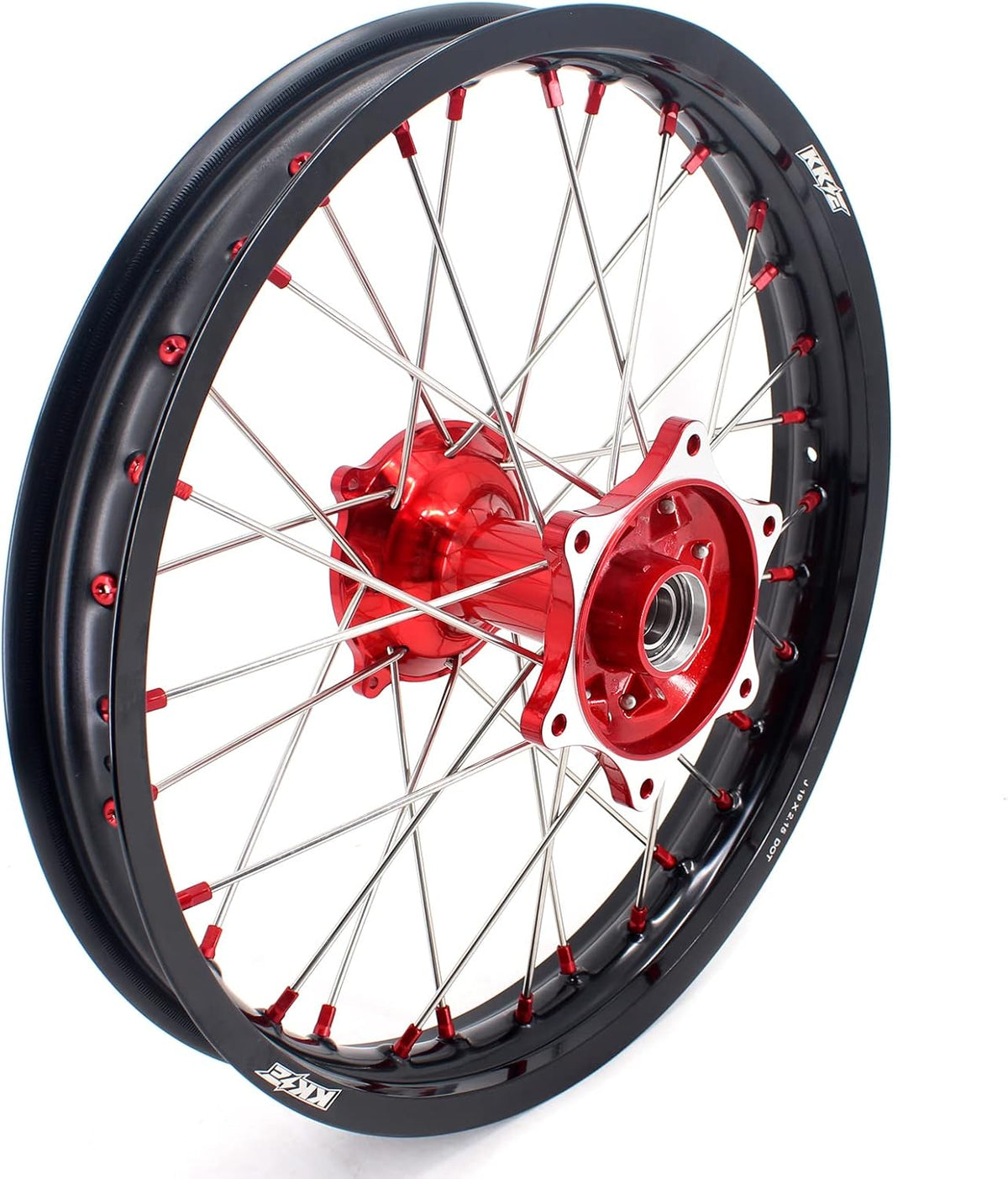Cast Motorcycle Spoked Wheels Red Hub M678859
