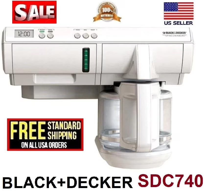 White 12 Cup Programmable Under Cabinet Coffee Maker U642955