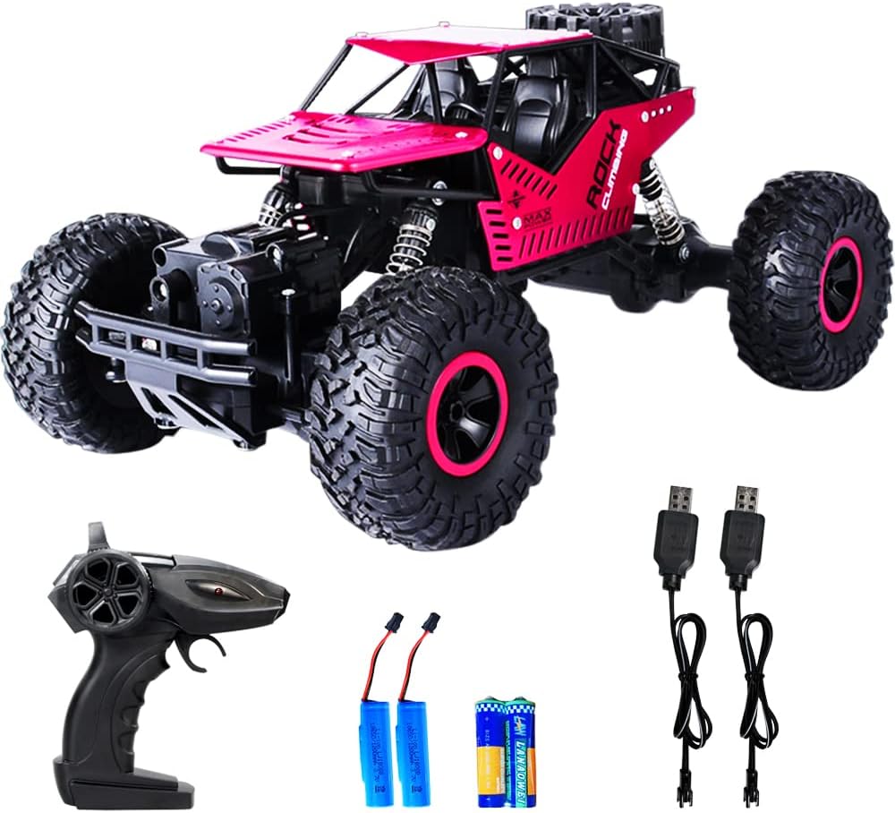 1:16 Scale 4WD 2.4 GHz Remote Control Car with 2 Rechargeable Batteries (Blue) Z120052