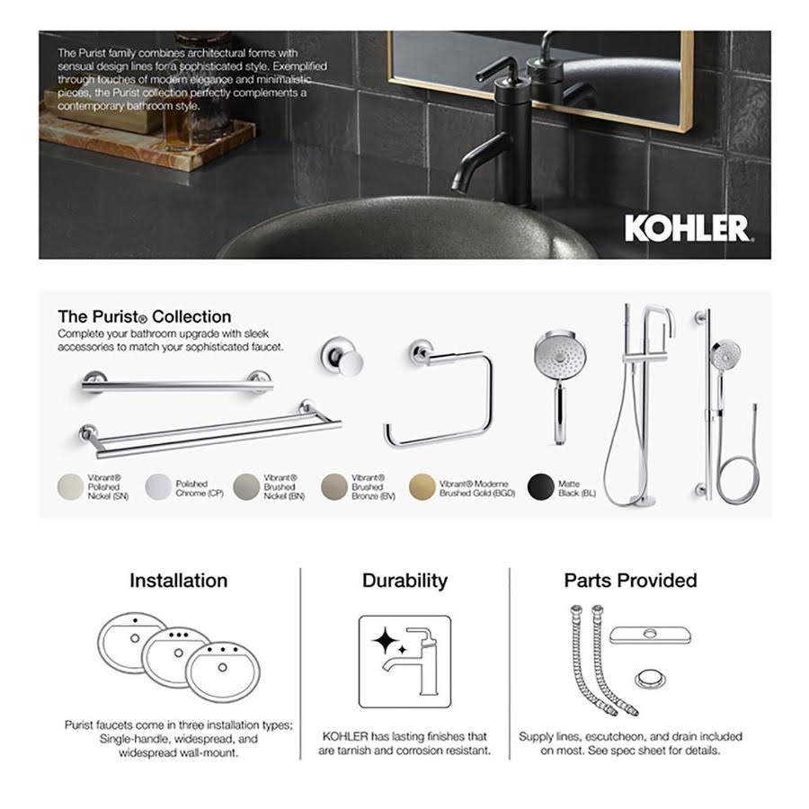Vibrant Polished Nickel Bath and Shower Trim with Cross Handle and 1.75 GPM Showerhead T335