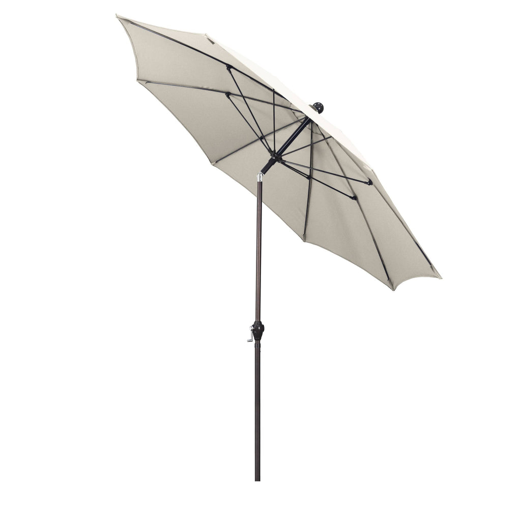 Antique Beige 9-Foot Crank-tilt Ribbed Market Umbrella G30376
