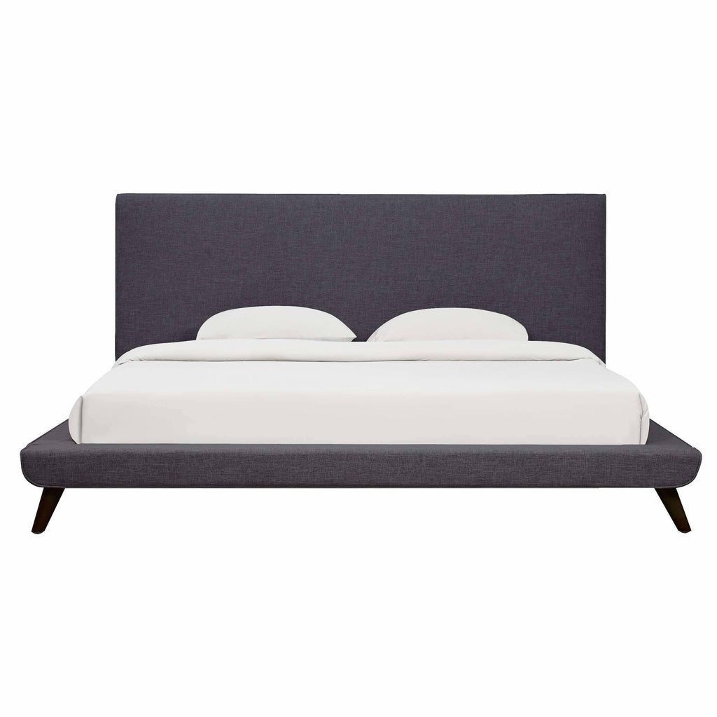 Grey Linen Full Bed U9318