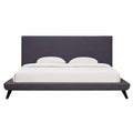 Grey Linen Full Bed U9318