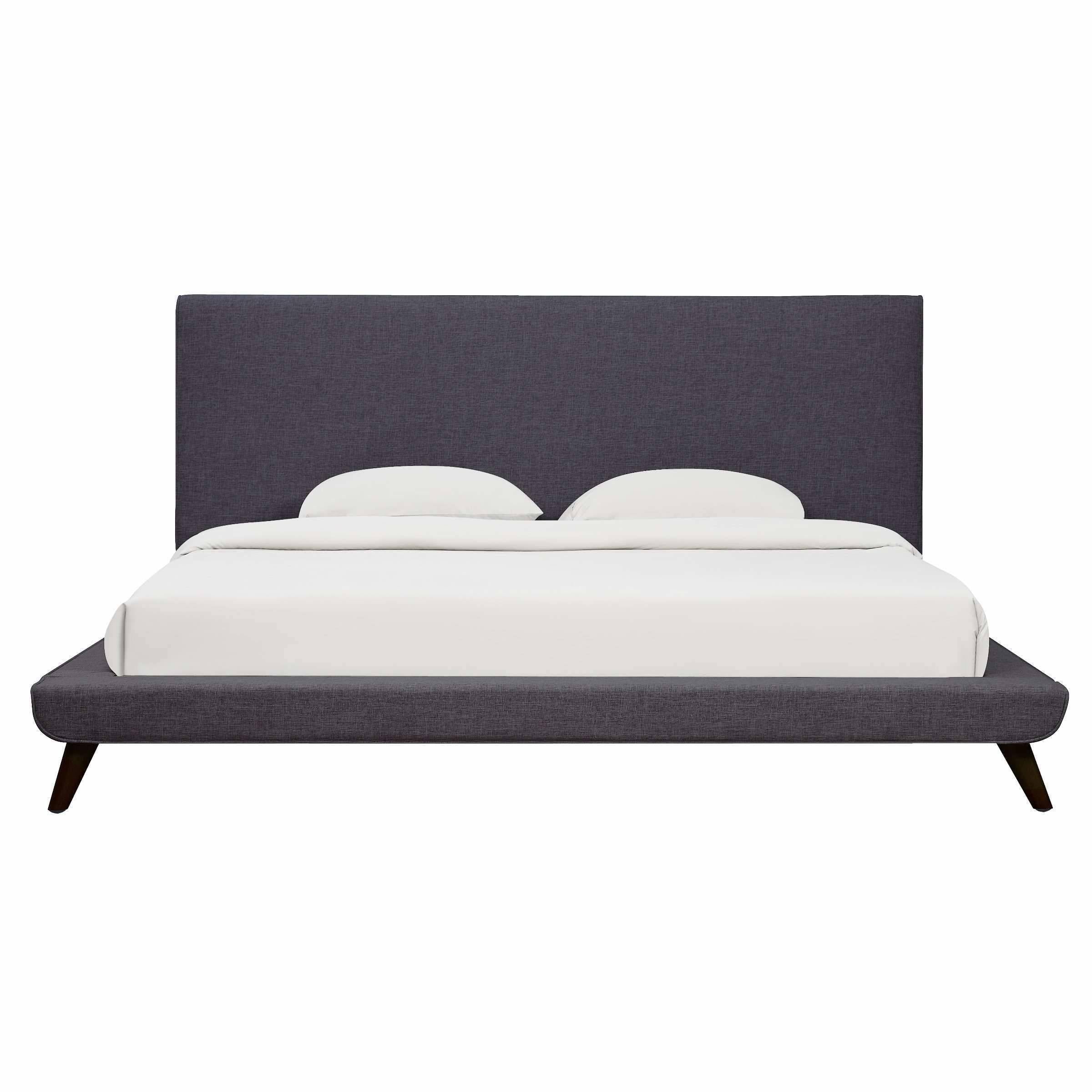 Grey Linen Full Bed U9318