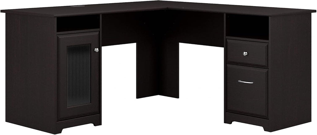 Heather Gray L Shaped Computer Desk T42305