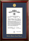 8x10 Mahogany Frame with Gold Medallion Q158