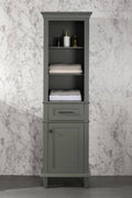 Pewter Green Linen Cabinet U7403