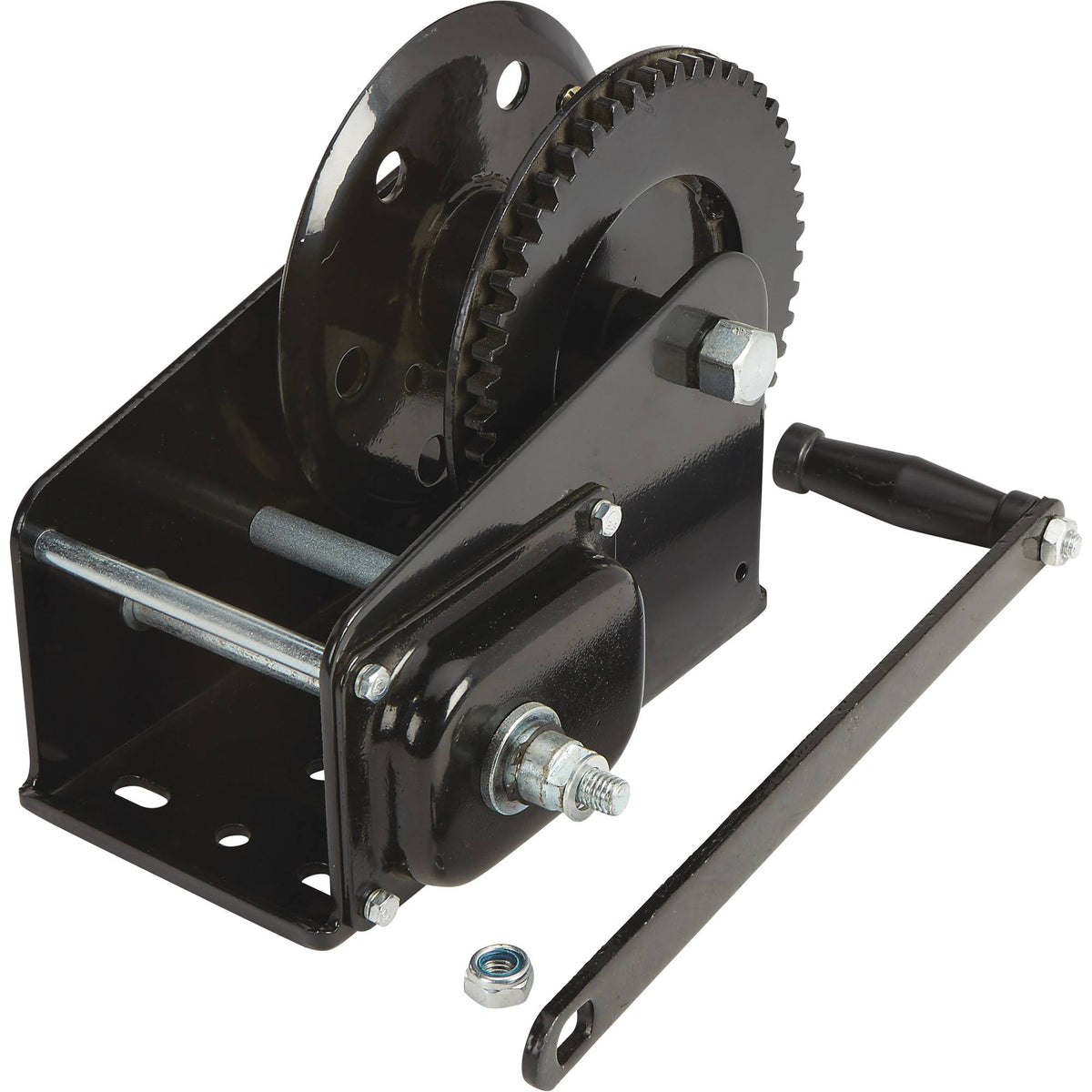 Single Speed Hand Winch with Automatic Brake, 2500-Lb. Load Capacity O367