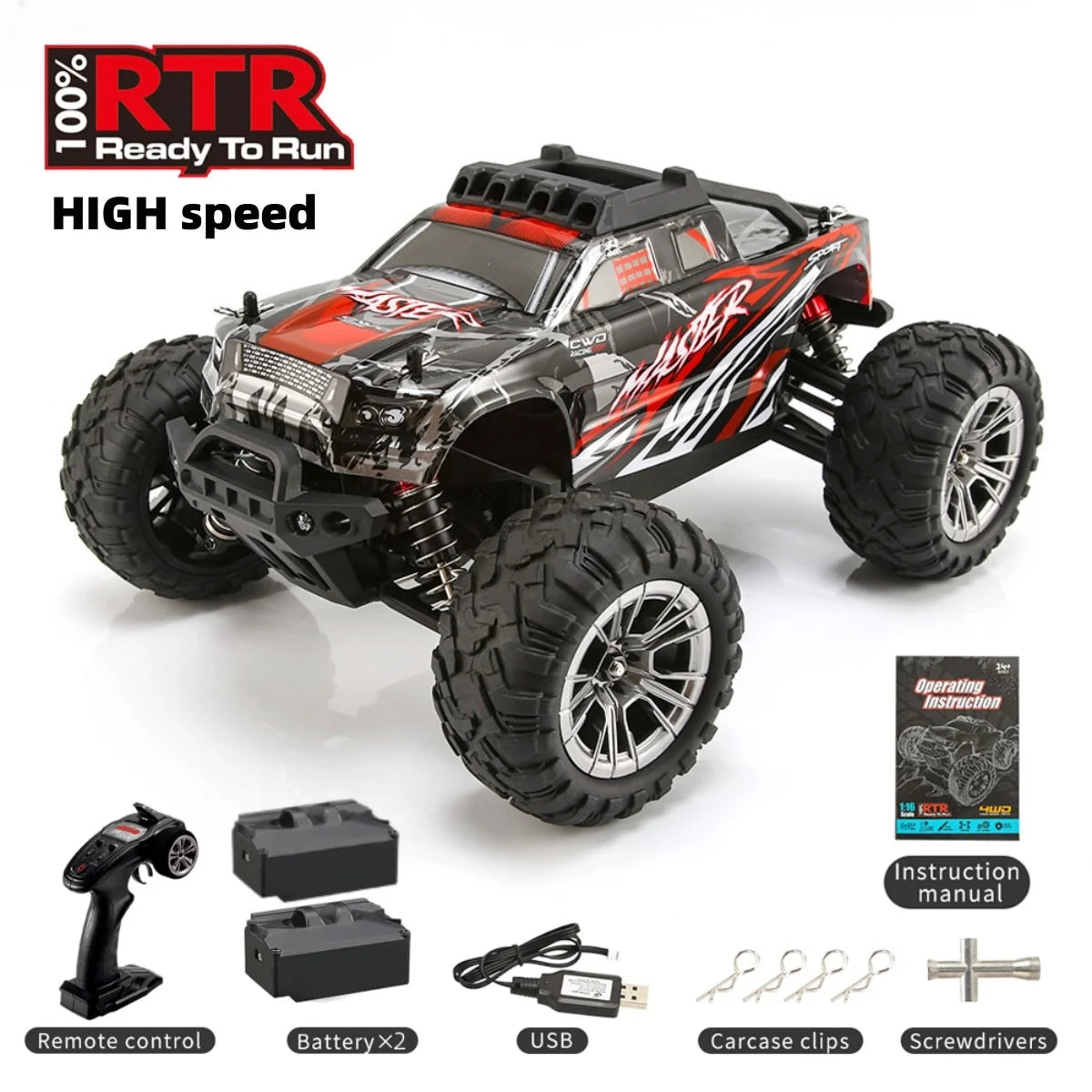 Red 4WD Remote Control Car M903218