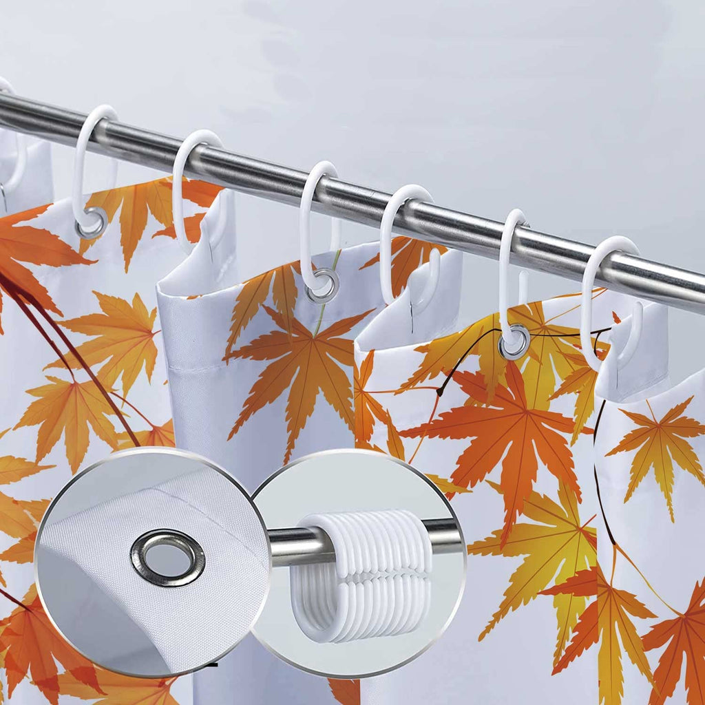 Fall Gnomes Fabric Shower Curtain Set with Hooks 72X72" T440640
