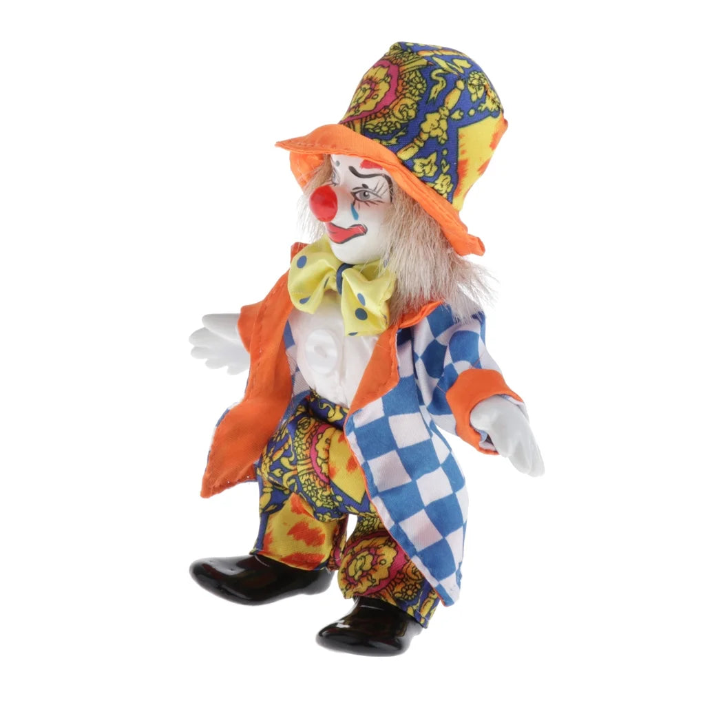 Porcelain Harlequin Doll Collectible T8279