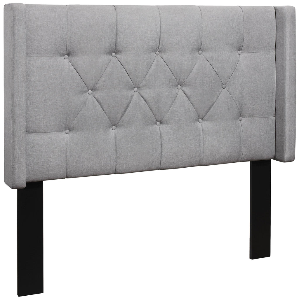 King Light Gray Linen Headboard Y7402
