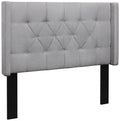 King Light Gray Linen Headboard Y7402