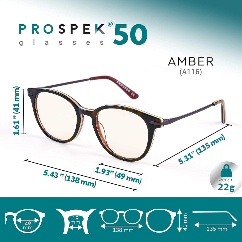 Blue Light Blocking Computer Glasses, Granite, Anti Glare Clear Lens P806076