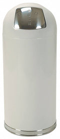 White Round Trash Can S193074