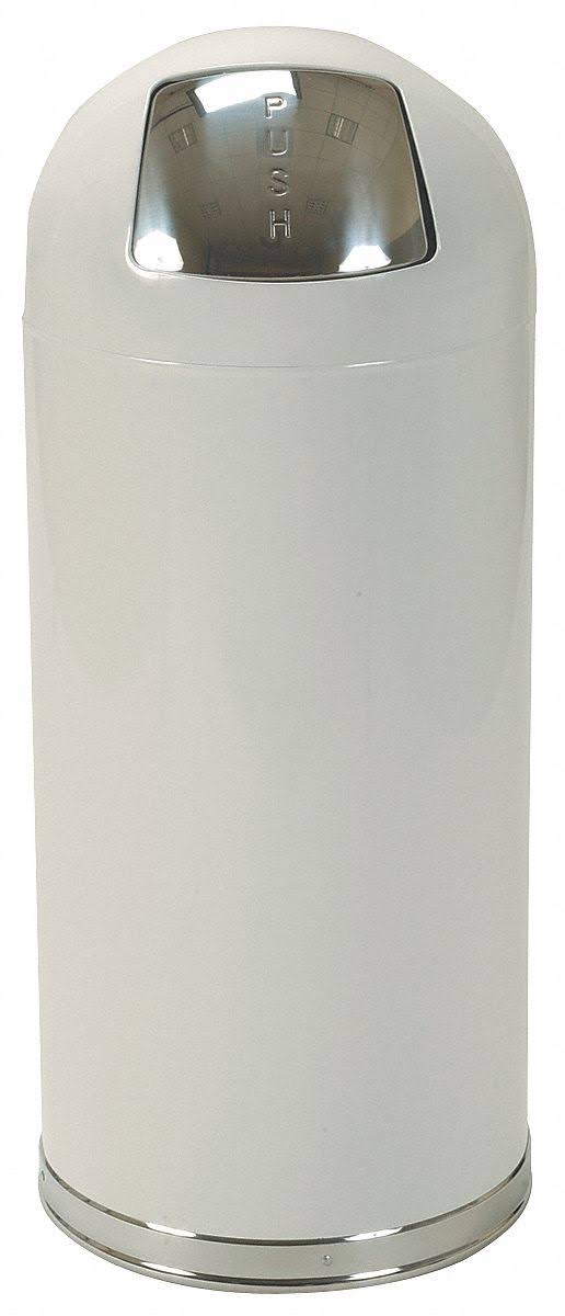 White Round Trash Can S193074