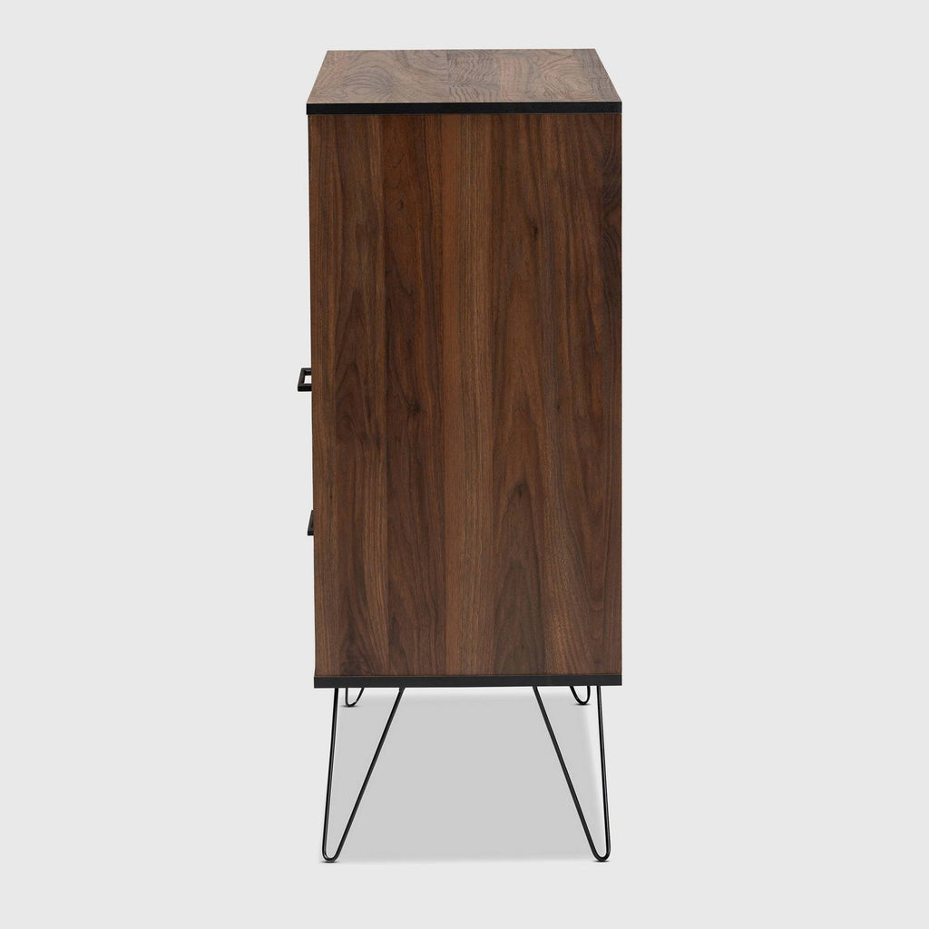 Walnut Brown 1-Drawer Wood Bookcase U206