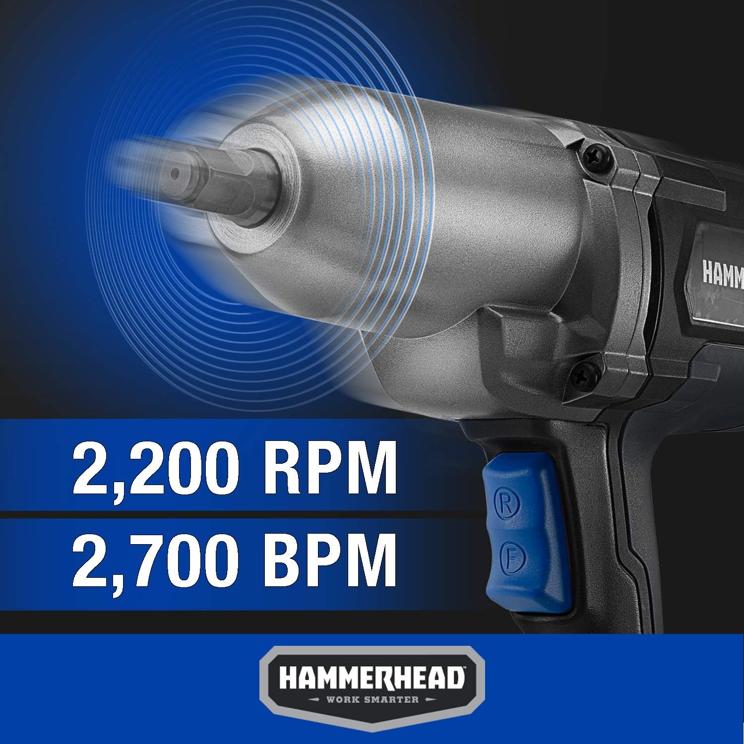 2 Pc 7.5-Amp 1/2 Inch Impact Wrench F81084
