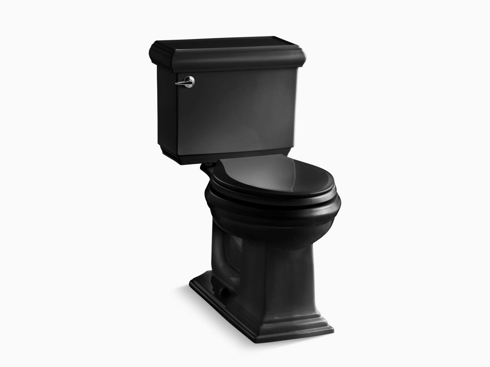 Black Two Piece Elongated Toilet D236