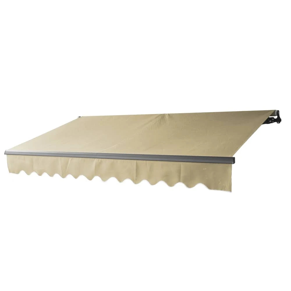 Ivory Motorized Retractable Patio Awning 10 x 8 Feet C7561