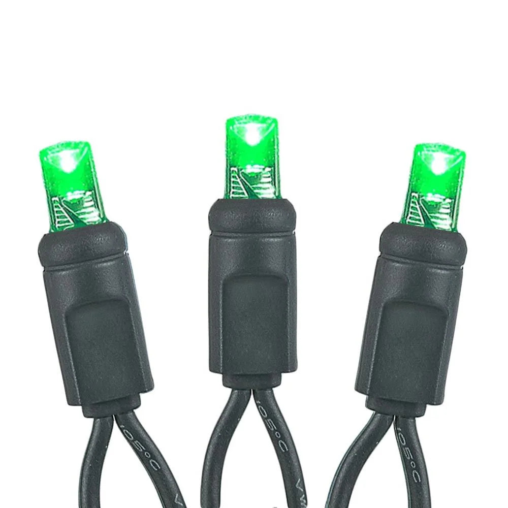 100 Light LED Christmas Mini Light Set, Warm White, Black Wire Q87926