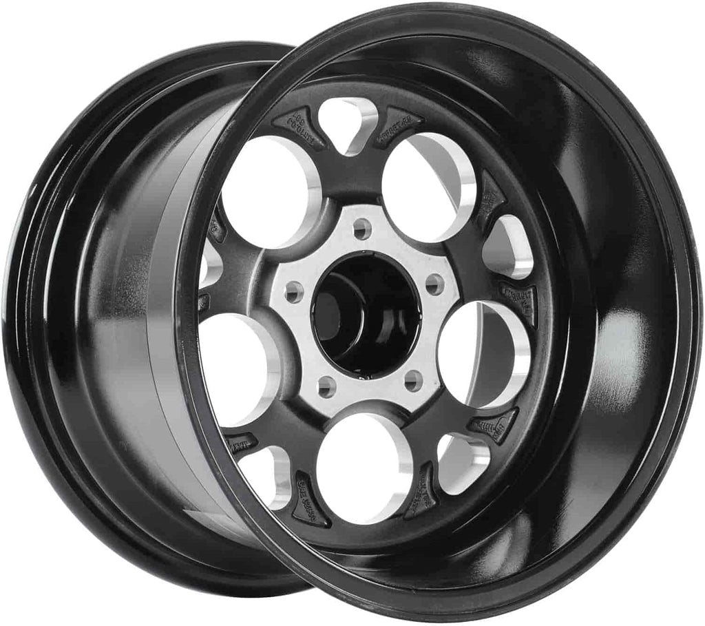 Gloss Black 15” x 10” Wheel with Center Cap E346