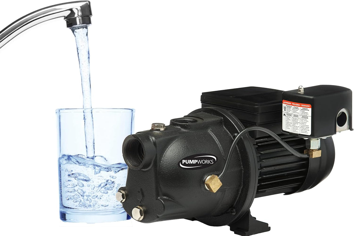 Cast Iron Shallow Well Jet Pump, Black, 0.5 HP S6036