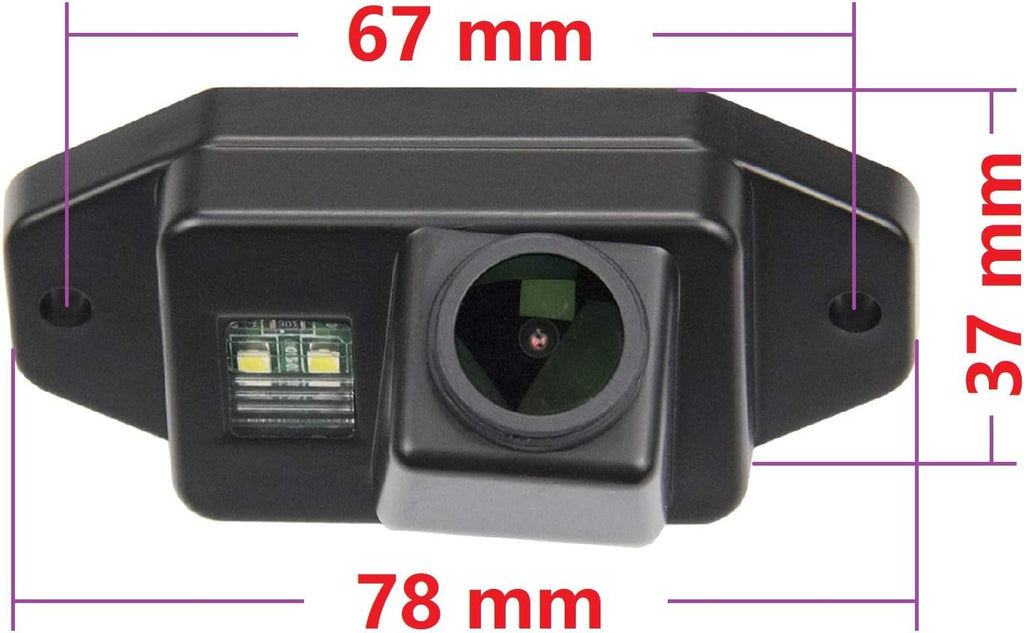 Reversing Camera Integrated in Number Plate Light, Waterproof Night Vision, Pack of 2 J388