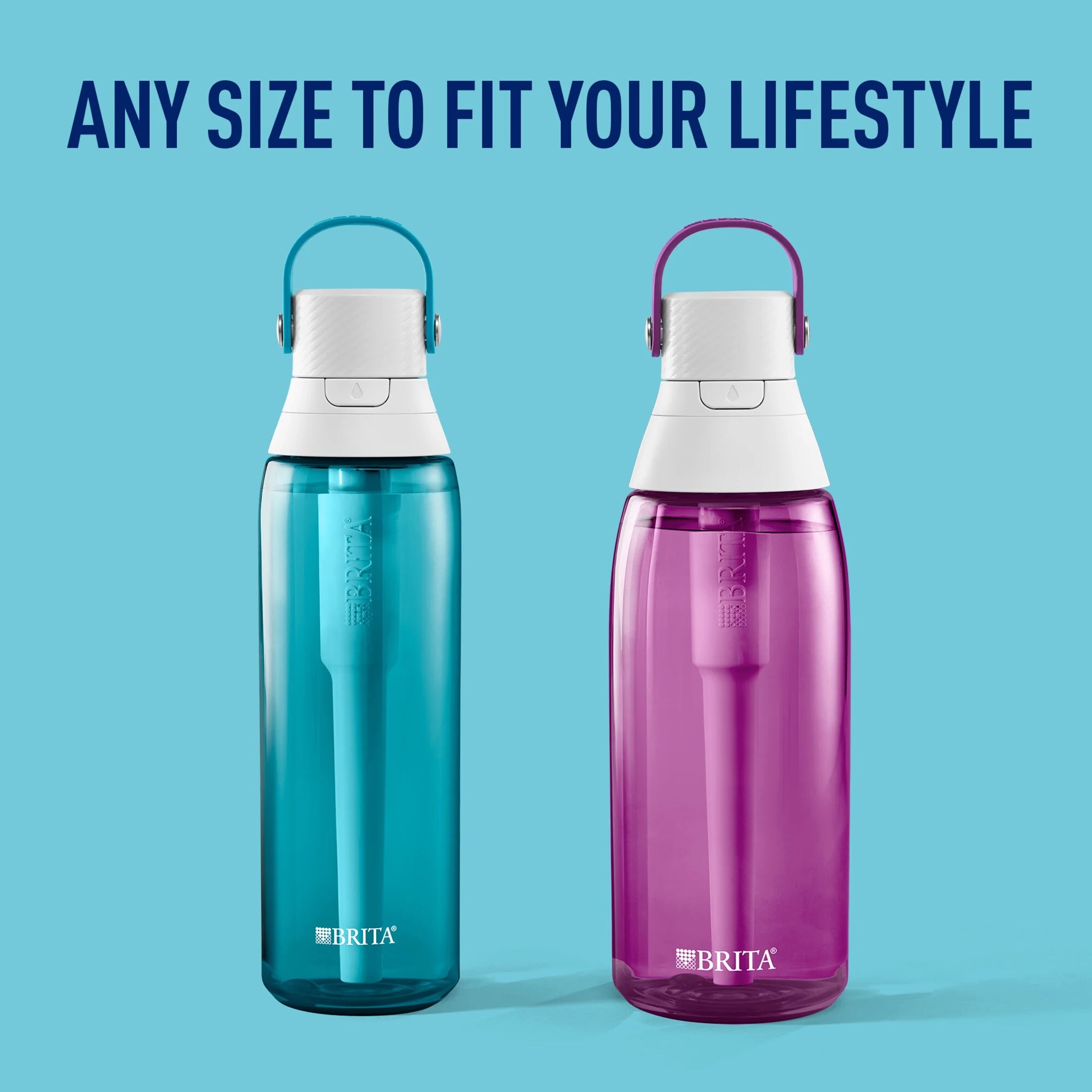 Brita Premium Leak Proof Filtered Water Bottle, Orchid, 36 oz T72202