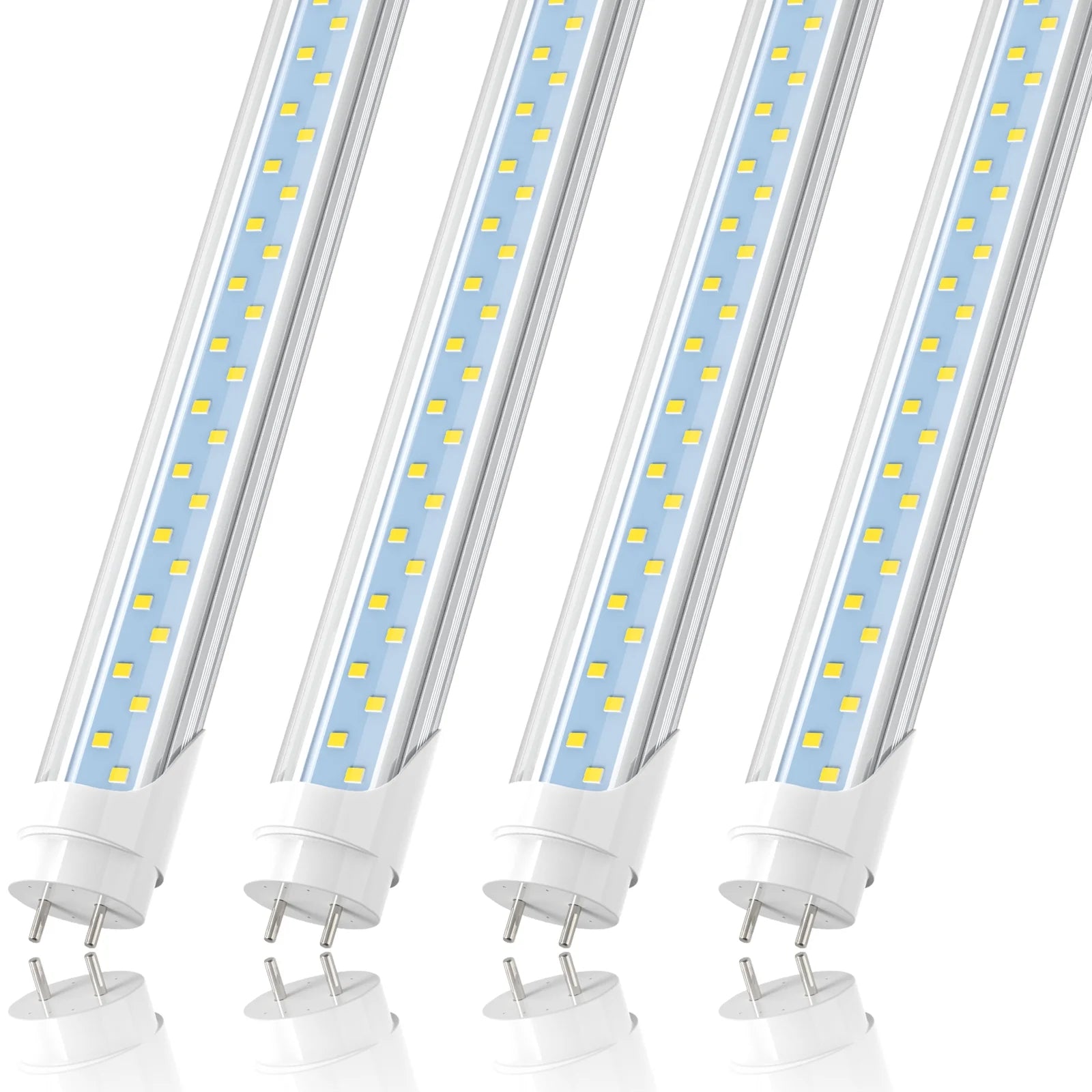 T8 4ft LED Tube Light Bulbs, 28W 5000K, Dual-end Powered, 4-Pack U733
