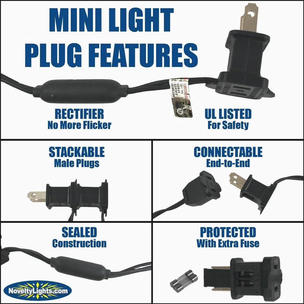 100 Light LED Christmas Mini Light Set, Warm White, Black Wire Q87926