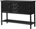Solid Wood Console Table with 3 Drawers 2 Cabinet 1 Shelf M571