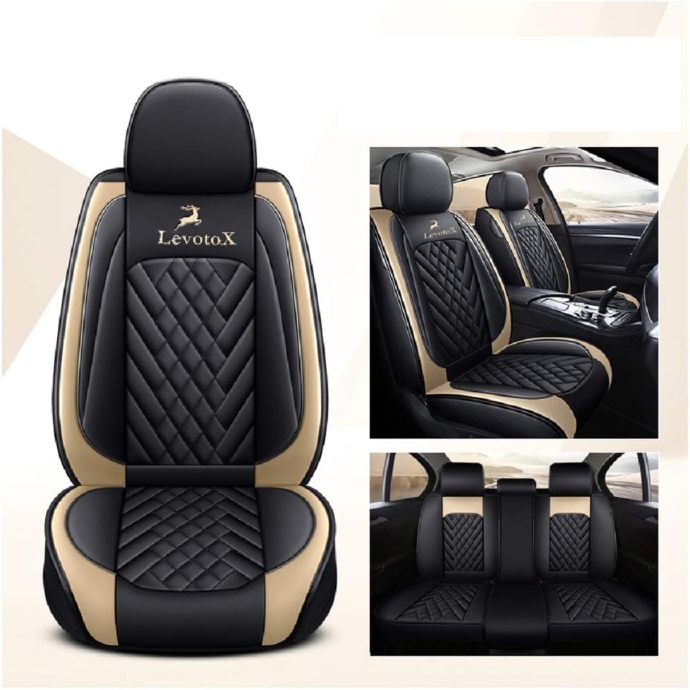 5 Seats Full Set Car Seat Covers (L-Red) F1375