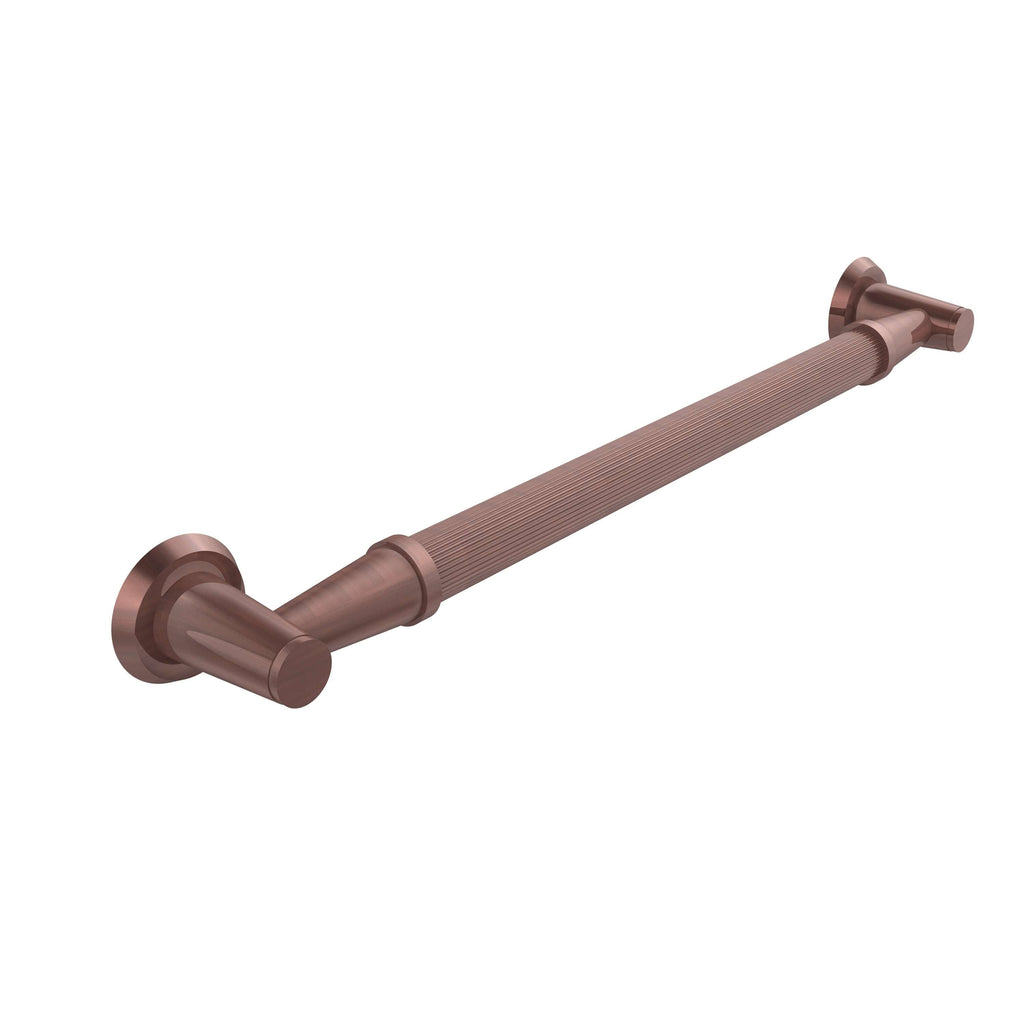 Antique Copper 16-Inch Reeded Grab Bar O80263