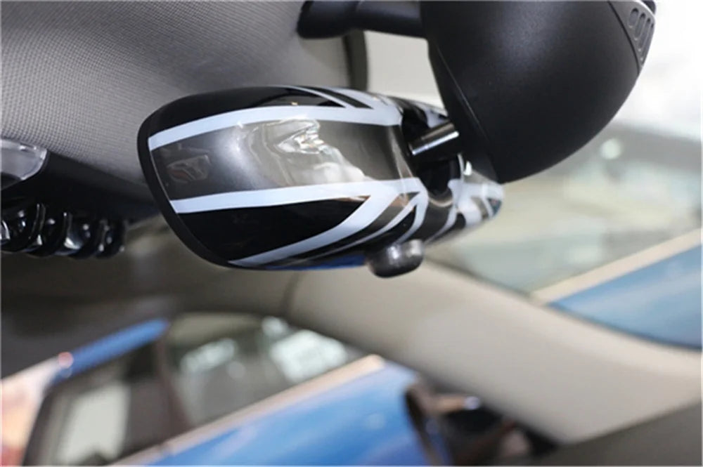 Black Union Jack Rear View Mirror Cover H210822