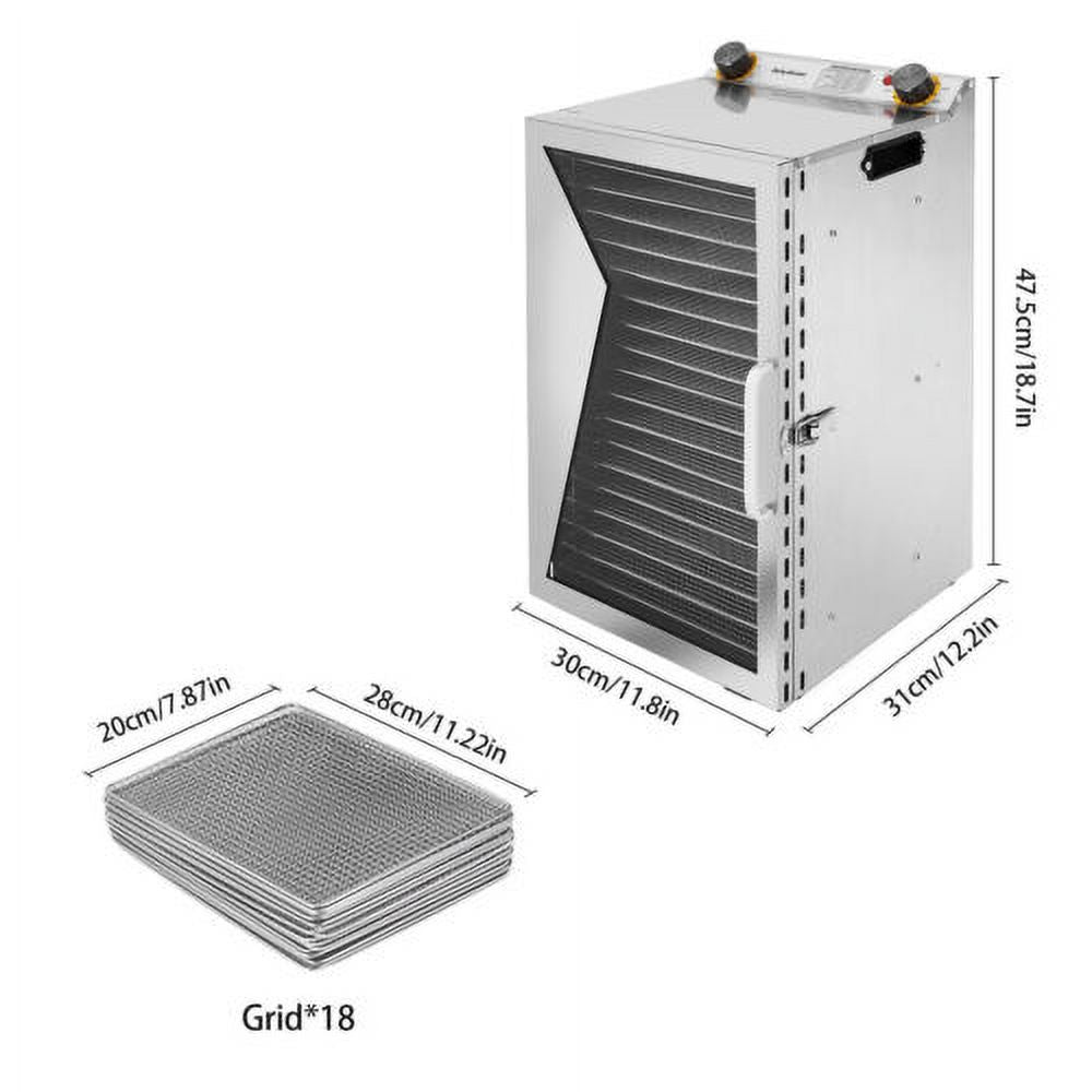 18 Trays Food Dehydrator Machine 304 Stainless Steel B77542