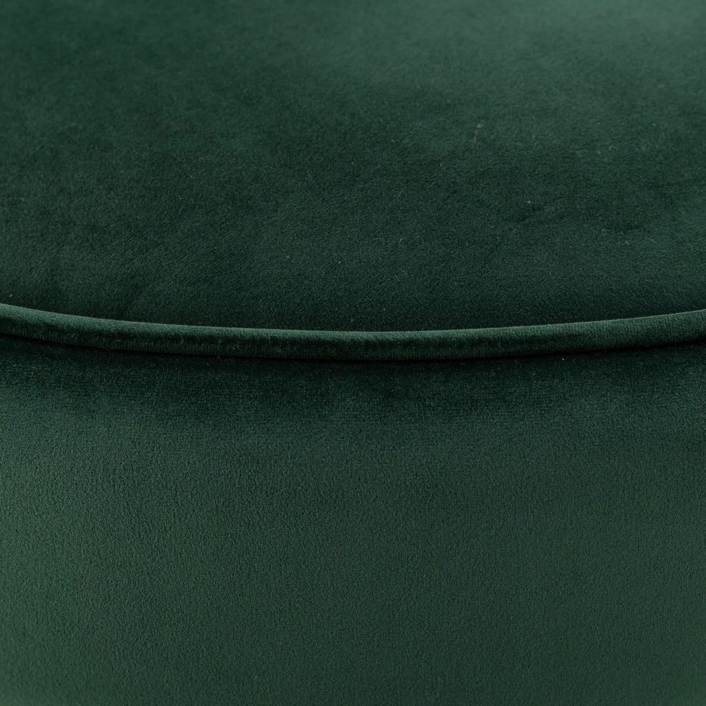 Green Velvet Round Barrel Accent Chair with Seat Cushion R680