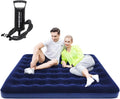 Full Size Air Mattress with Air Pump Inflatable Mattress with Flocking Surface Blow Up Mattress Air Bed Pack of 2 C38928