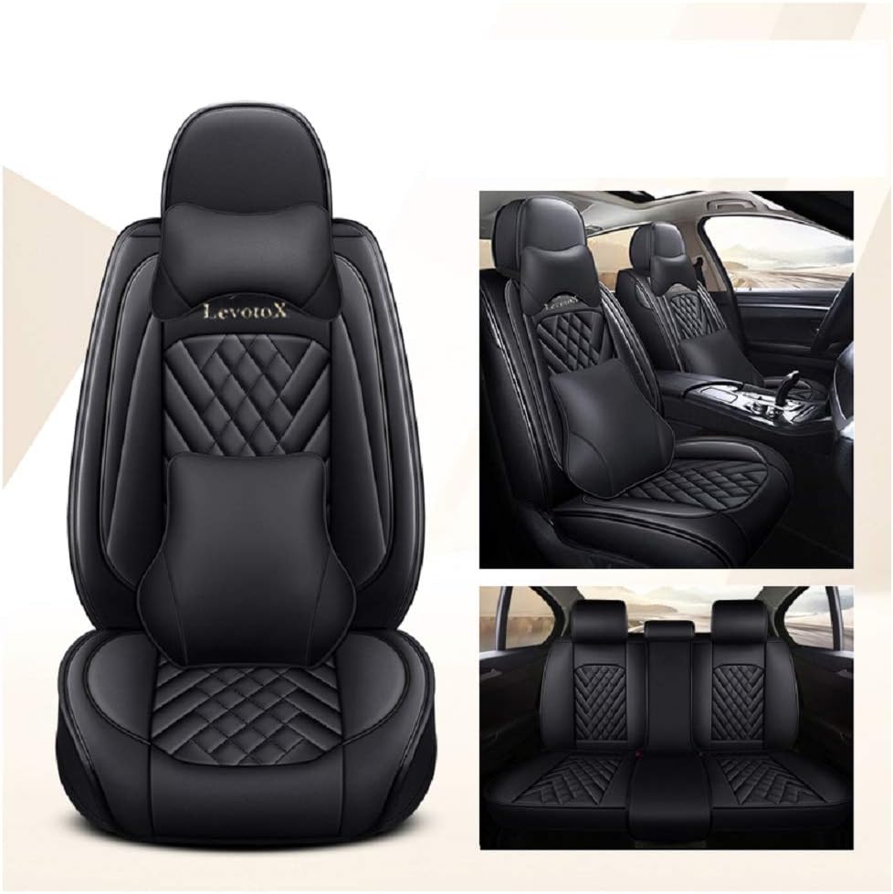 5 Seats Full Set Car Seat Covers (L-Red) F1375