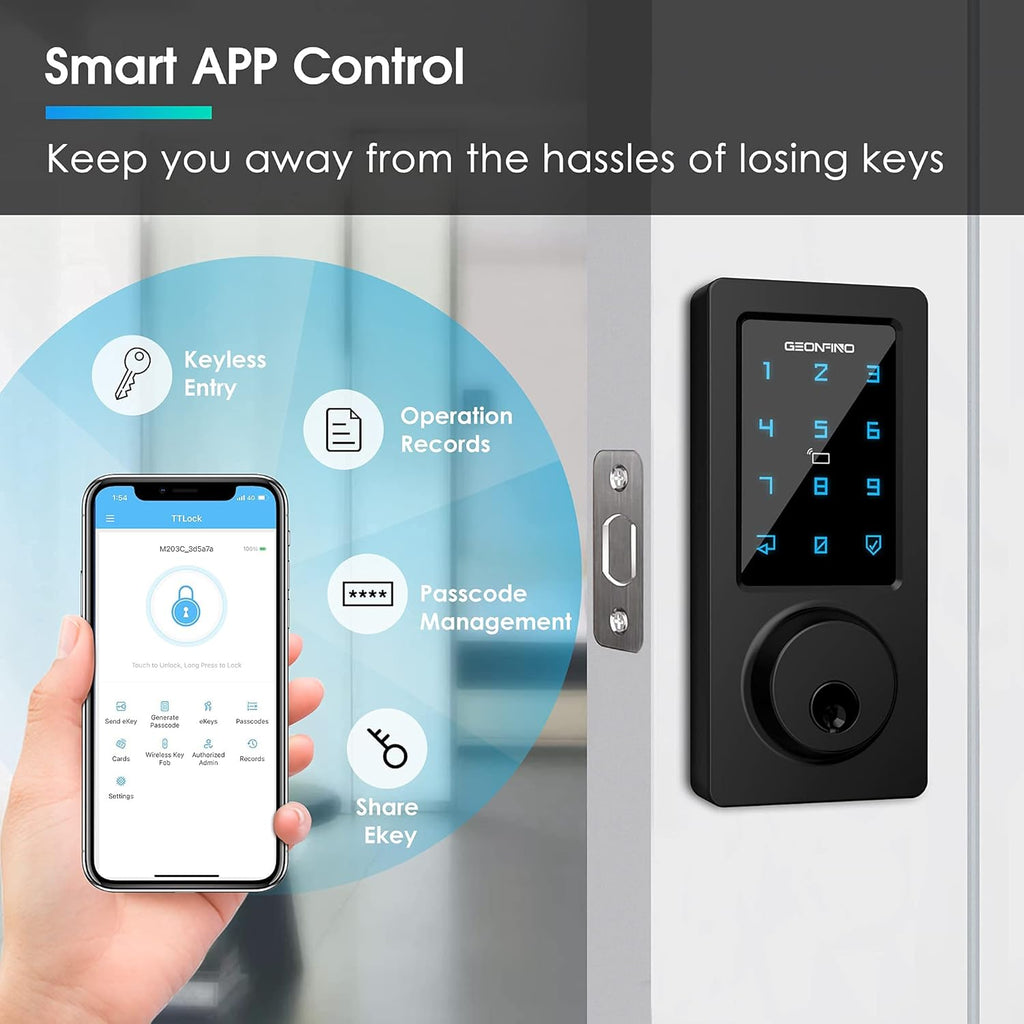 Smart Deadbolt Lock with Bluetooth App and Keypad Q5068