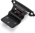 60 Packs Matte Black Self Closing Cabinet Hinges with Door Bumper K156