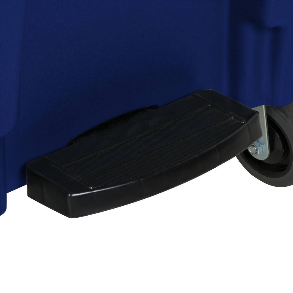 Blue Rectangular Rollout Trash Can R7016