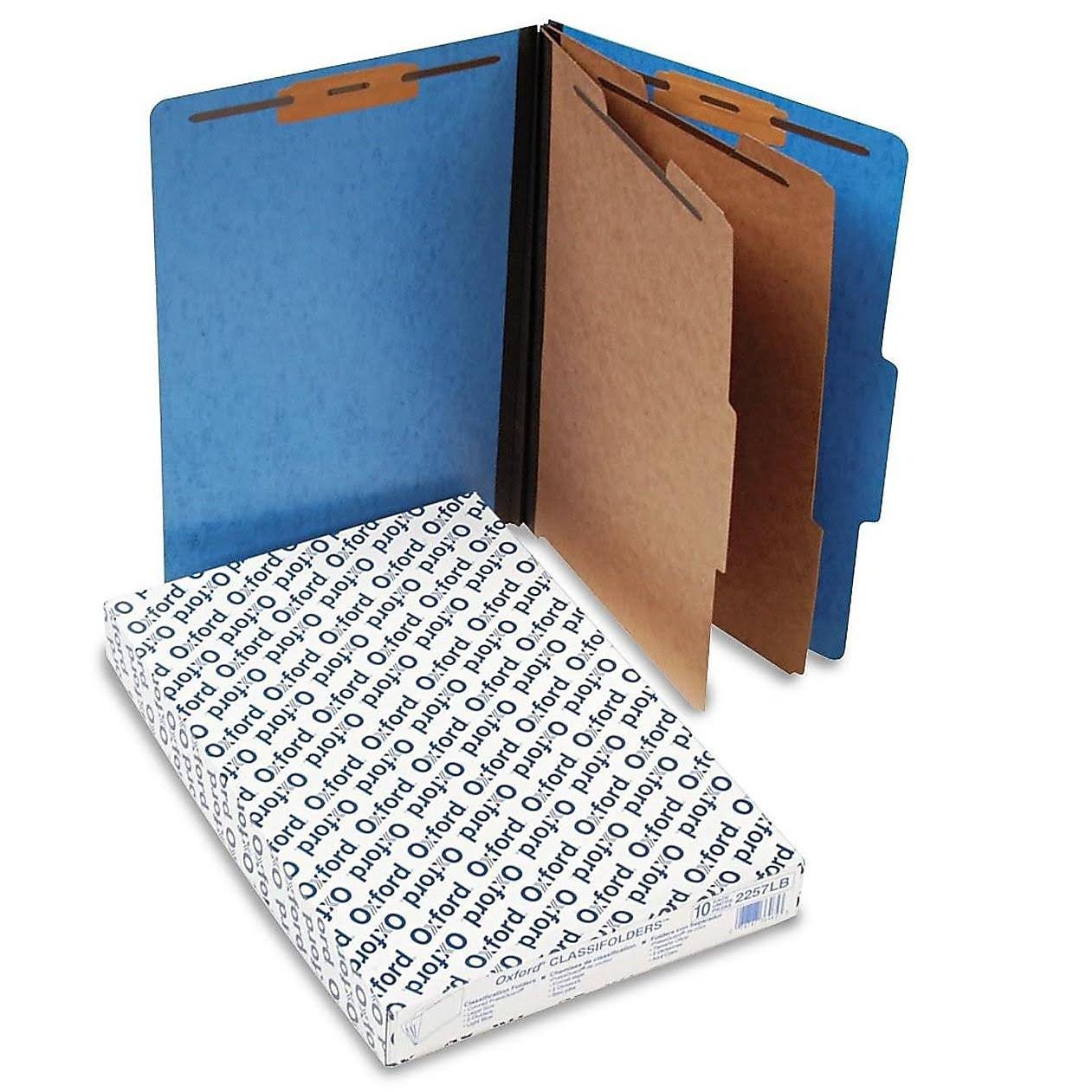 Legal Light Blue Classification Folders 10/Box P83669