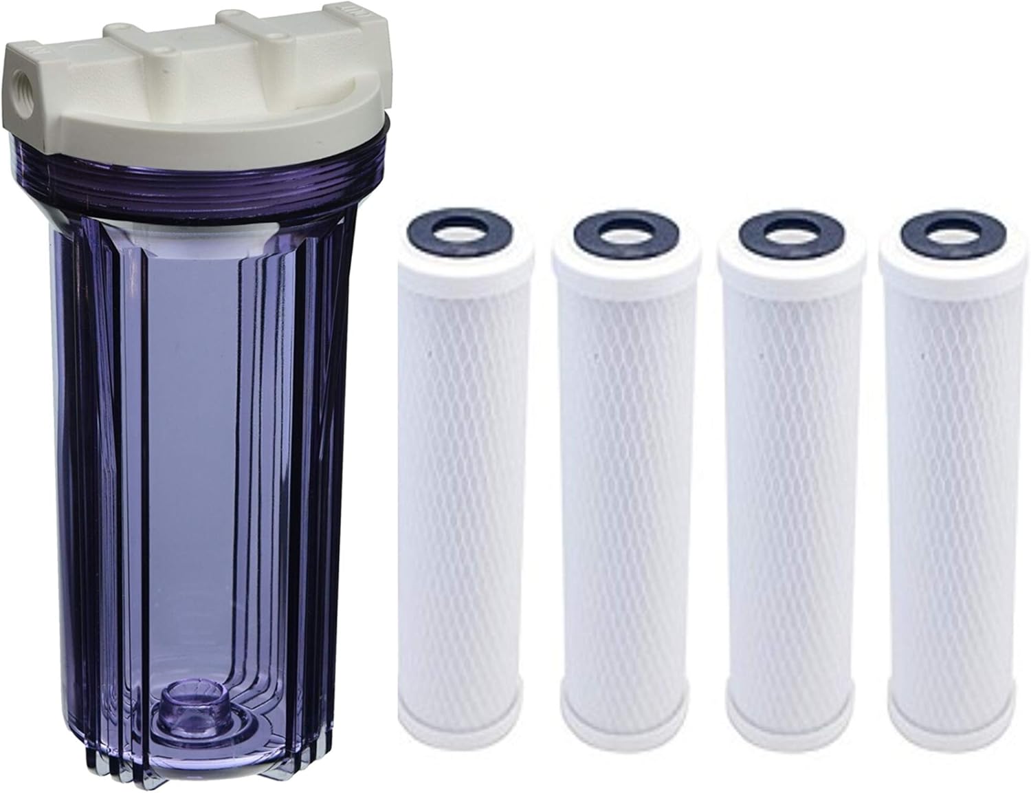 RV Water Filter Housing with 4 Carbon Filters Pack of 2 K390