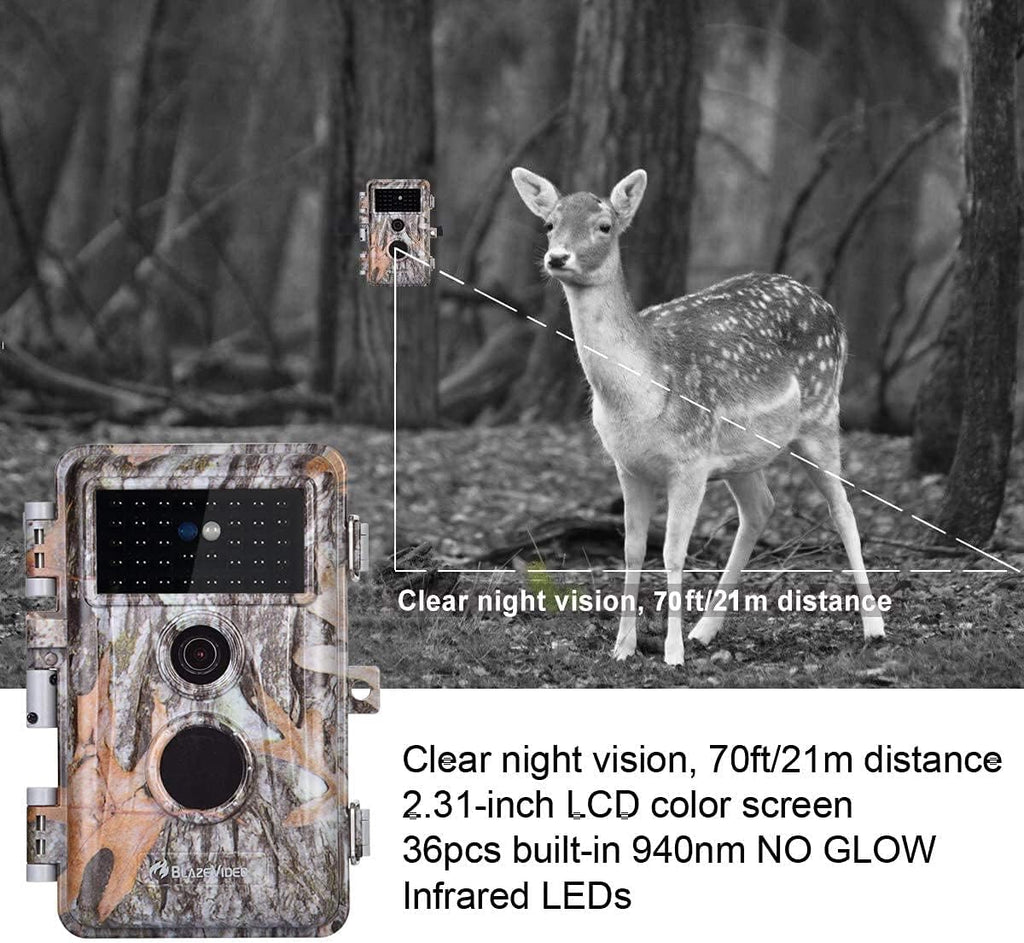4-Pack 24MP 2304x1296P MP4 Video Trail Cameras J588