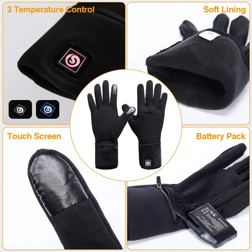 Rechargeable Waterproof Heated Gloves Liners L71376