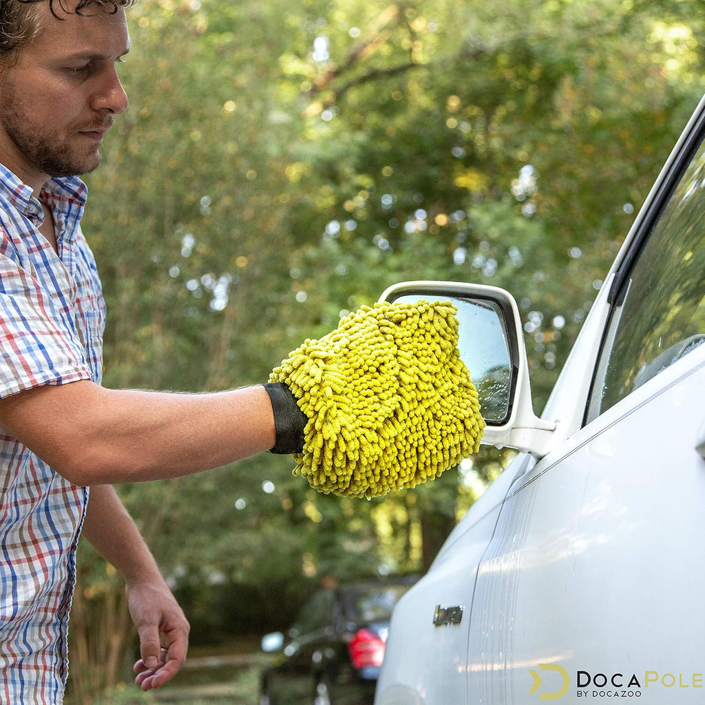 5-12 Foot Car Cleaning Kit with Soft Car Wash Brush, Car Squeegee, Car Wash Mitt, Microfiber Cleaning Head & Extension Pole U786