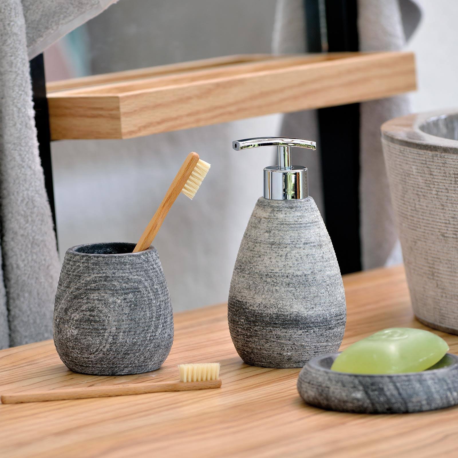 Marble Grey Liquid Soap Dispenser Y935383