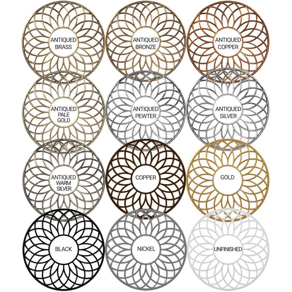 36x22OD x 12 1/4x22ID x 1x22P PVC Pierced Ceiling Medallion U9601